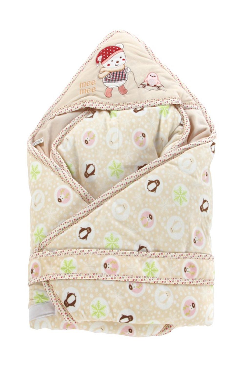 Cream Cozy Cocoon Baby Wrapper with Hood